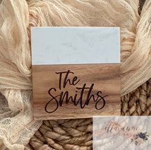 Load image into Gallery viewer, Marble Wood Acacia Coasters