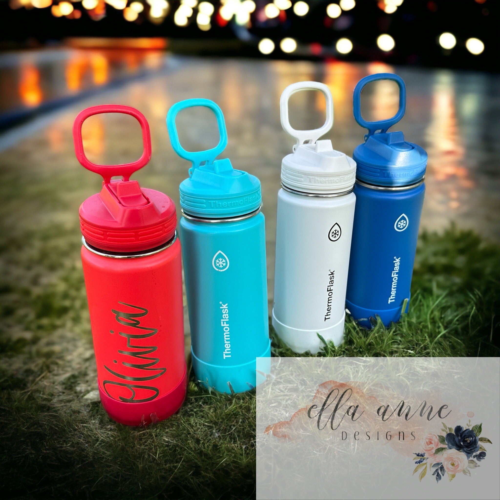 16 Oz Outdoor Sports Water Bottles Stainless Steel with Straw Vacuum  Insulated